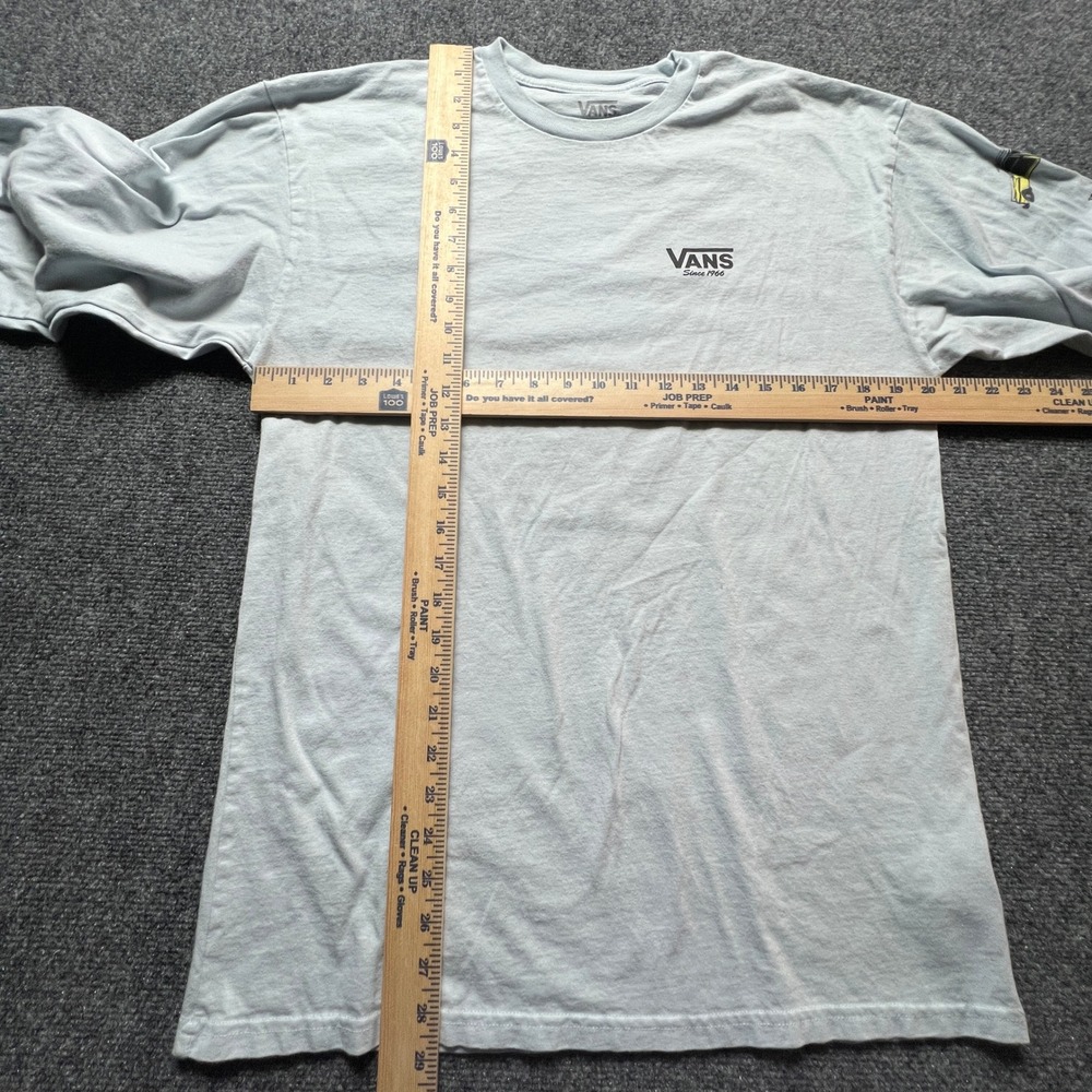 Vans Ron Jon Surf Shop Long Sleeve T-Shirt Light Blue Graphic Surfer Mens M - Picture 2 of 8